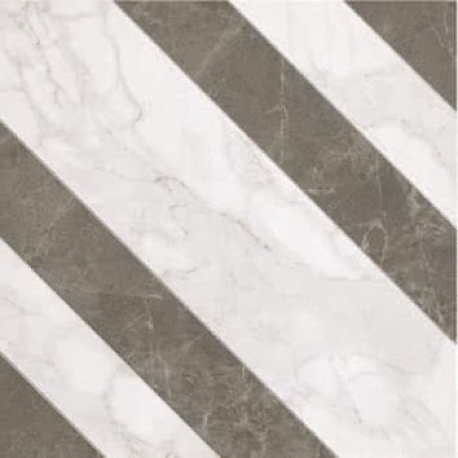 Плитка 60x60 9мм Roma Righe Calacatta Imperiale Matt Flzh матовая белый Fap Ceramiche