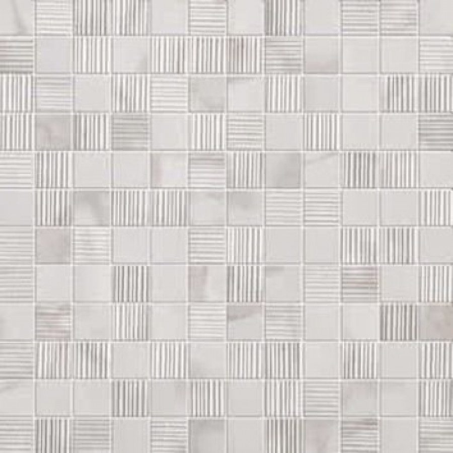 Плитка 31x31 9мм Roma Calacatta Mosaico Fltb матовая белый мрамор Fap Ceramiche