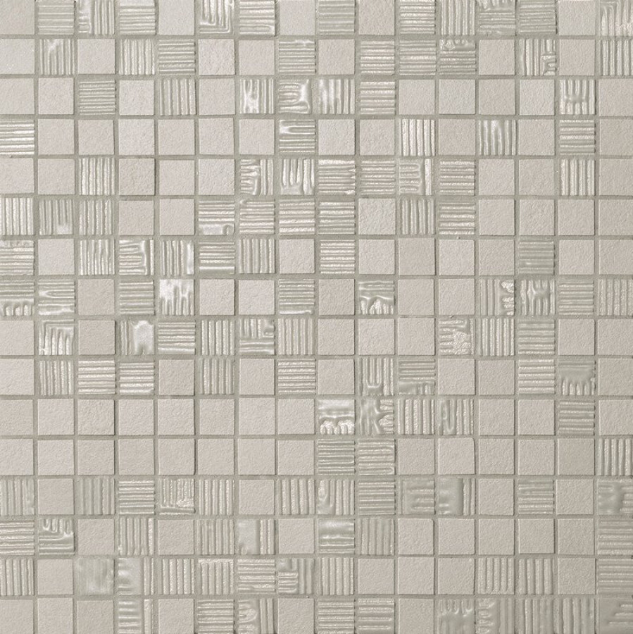Плитка 31x31 Mat&more Grey Mosaico Fow7 с рельефом серый бетон, цемент, однотонная Fap Ceramiche