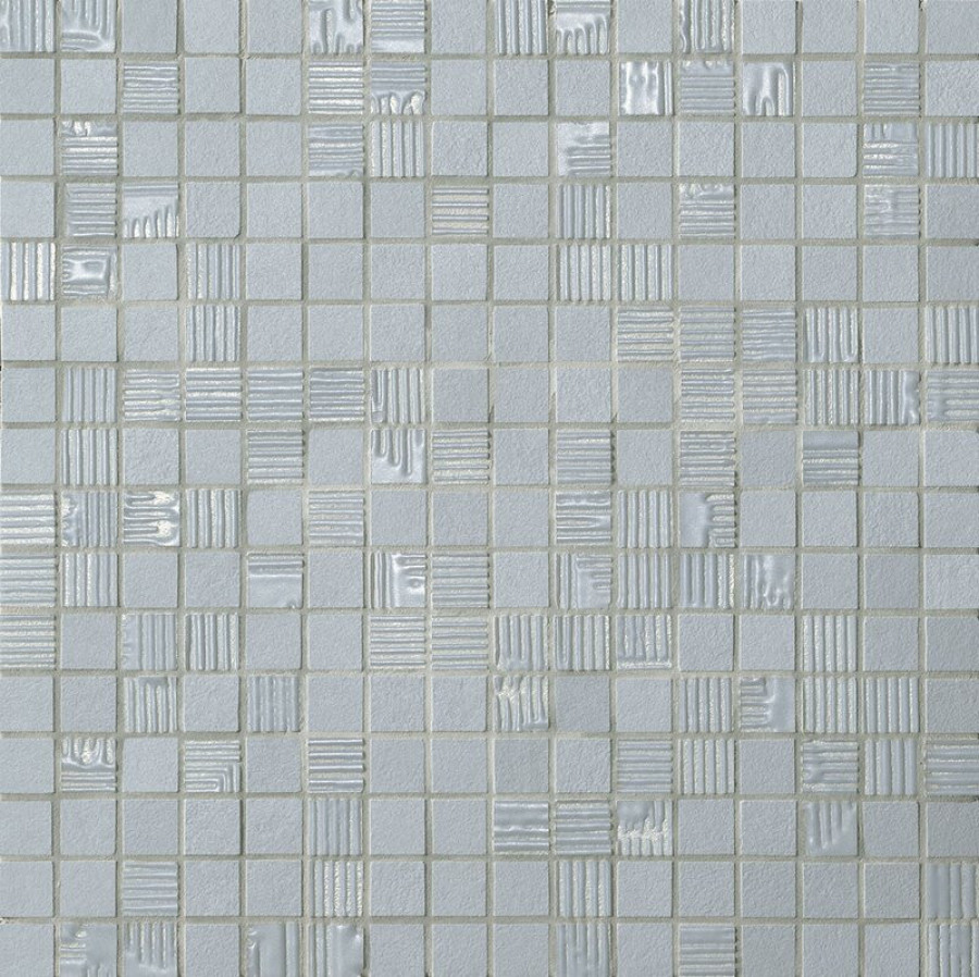 Плитка 31x31 Mat&more Azure Moasico Fow4 с рельефом голубой бетон, цемент, однотонная Fap Ceramiche