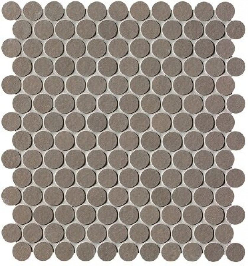 Плитка 33x30 Sciara Gres Round Mosaico Fplx матовая серый бетон, цемент, однотонная Fap Ceramiche