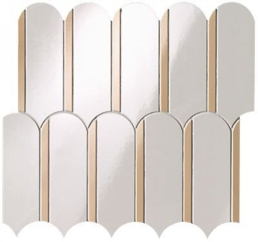 Плитка 31x28 Roma Gold Onice Neve Onice Miele Archs Mosaico Fqkq глянцевая белый мрамор Fap Ceramiche