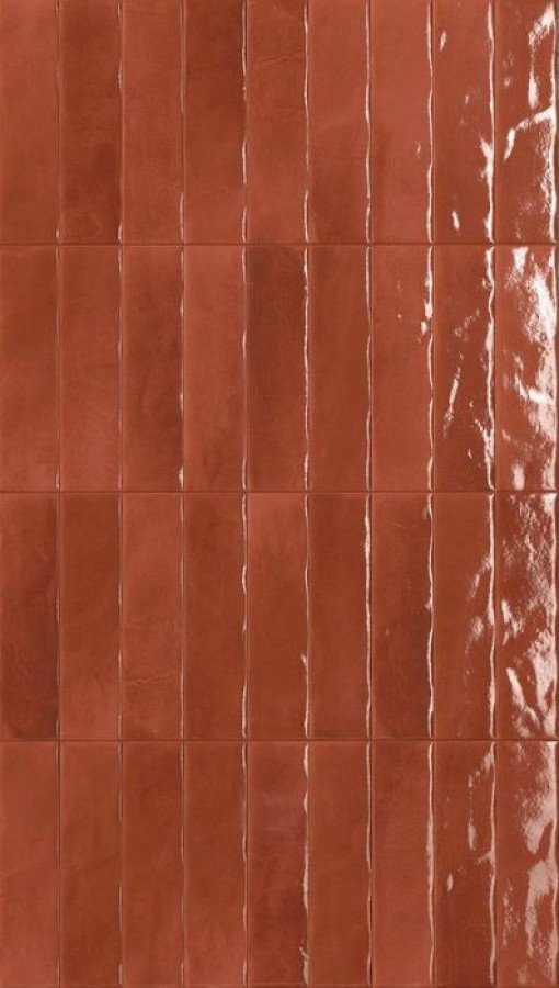 Плитка 24x6 Glim Rosso Cuore Brillante Frmw глянцевая красный краска, штукатурка, однотонная Fap Ceramiche