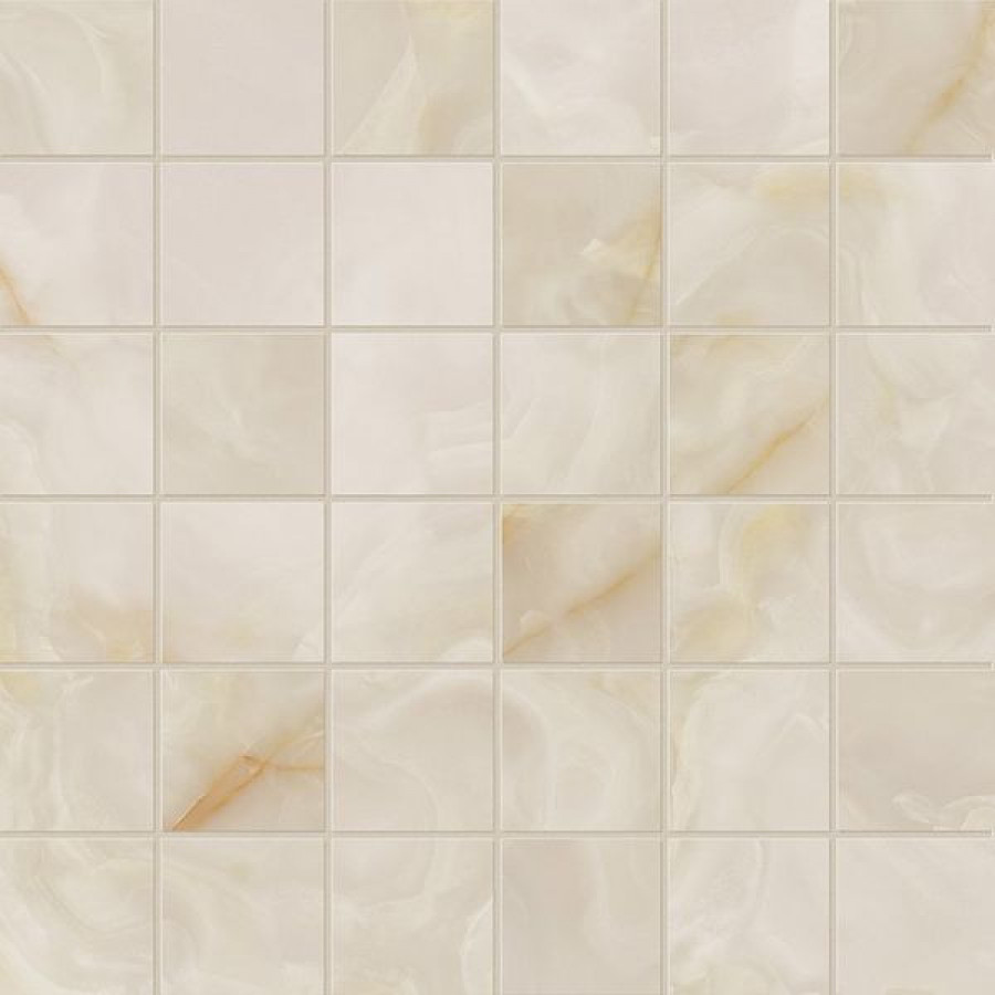 Плитка 30x30 Beige Macromosaico Brillante Frzu глянцевая бежевый мрамор, оникс Fap Ceramiche