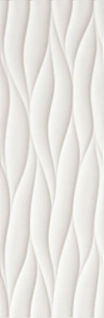Плитка Lumina 75 Curve White Matt Flmr 3d, матовая белый однотонная 75x25 9мм Fap Ceramiche