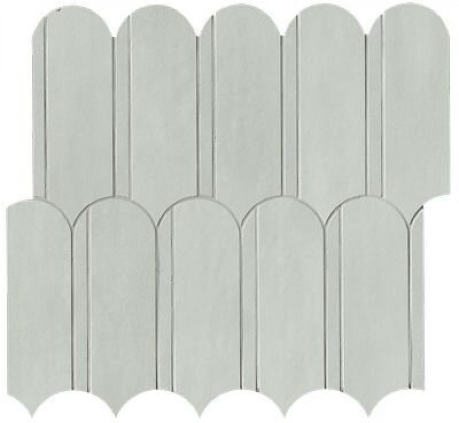 Плитка Milano Mood Acquamarina & Perla Archs Mosaico Fqks серый бетон, цемент, краска, штукатурка 31x28 Fap Ceramiche
