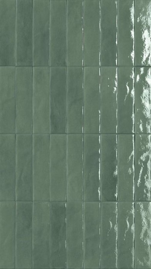 Плитка Glim Salvia Brillante Frmx глянцевая зеленый однотонная, краска, штукатурка 24x6 Fap Ceramiche