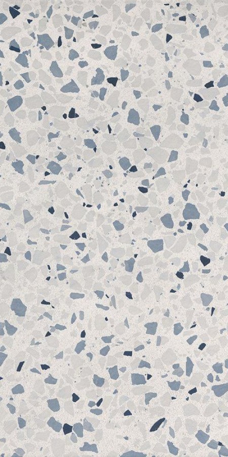 Плитка Glim Azzurro Matt R10 Frxv матовая синий, белый терраццо, камень 60x30 Fap Ceramiche