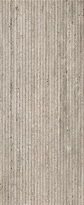 Плитка Materia Classica Groove Tortora Matt Ftp2 3d серый травертин, терраццо, камень 120x50 Fap Ceramiche