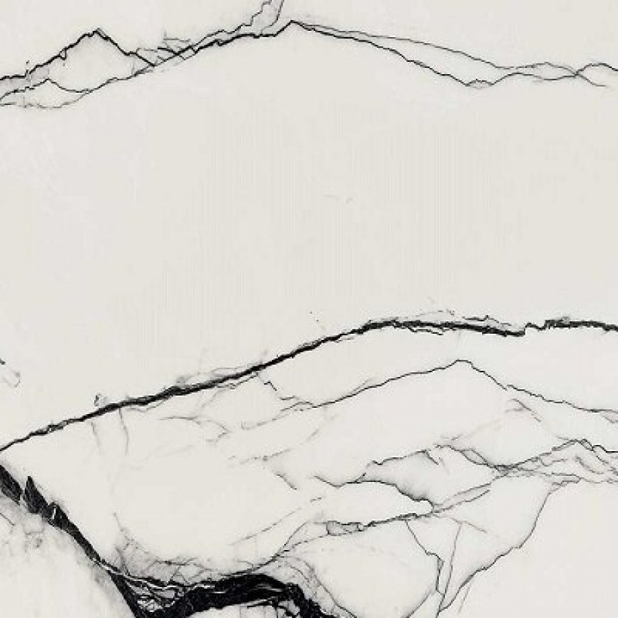 Плитка 60x60 9мм B&w Marble Breach R9 Nat Rett 766598 матовая белый мрамор Floor Gres