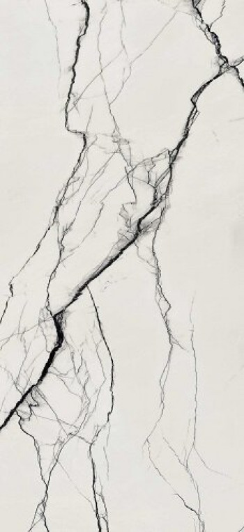 Плитка 240x120 6мм B&w Breach High-Glo Ret 765545 глянцевая белый мрамор Floor Gres