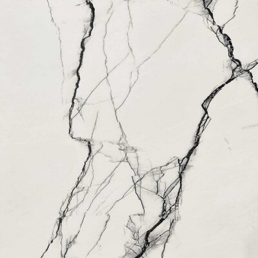 Плитка 120x120 6мм B&w Breach Naturale R9 Ret 765566 матовая белый мрамор Floor Gres