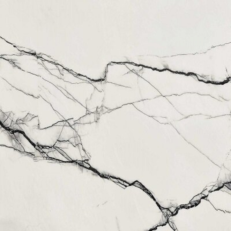 Плитка 120x120 6мм B&w Breach High-Glo Ret 765575 глянцевая белый мрамор Floor Gres