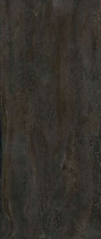 Плитка 300x120 3мм Metal Burnished Stu Rett 780667 матовая черный металл Florim Skin