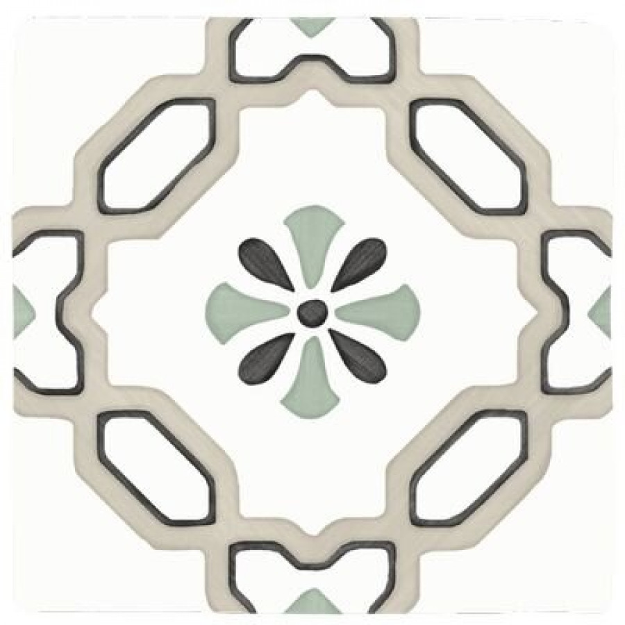 Плитка Tanger Sand Lily 31081 матовая белый с рисунком, краска, штукатурка 12x12 Harmony