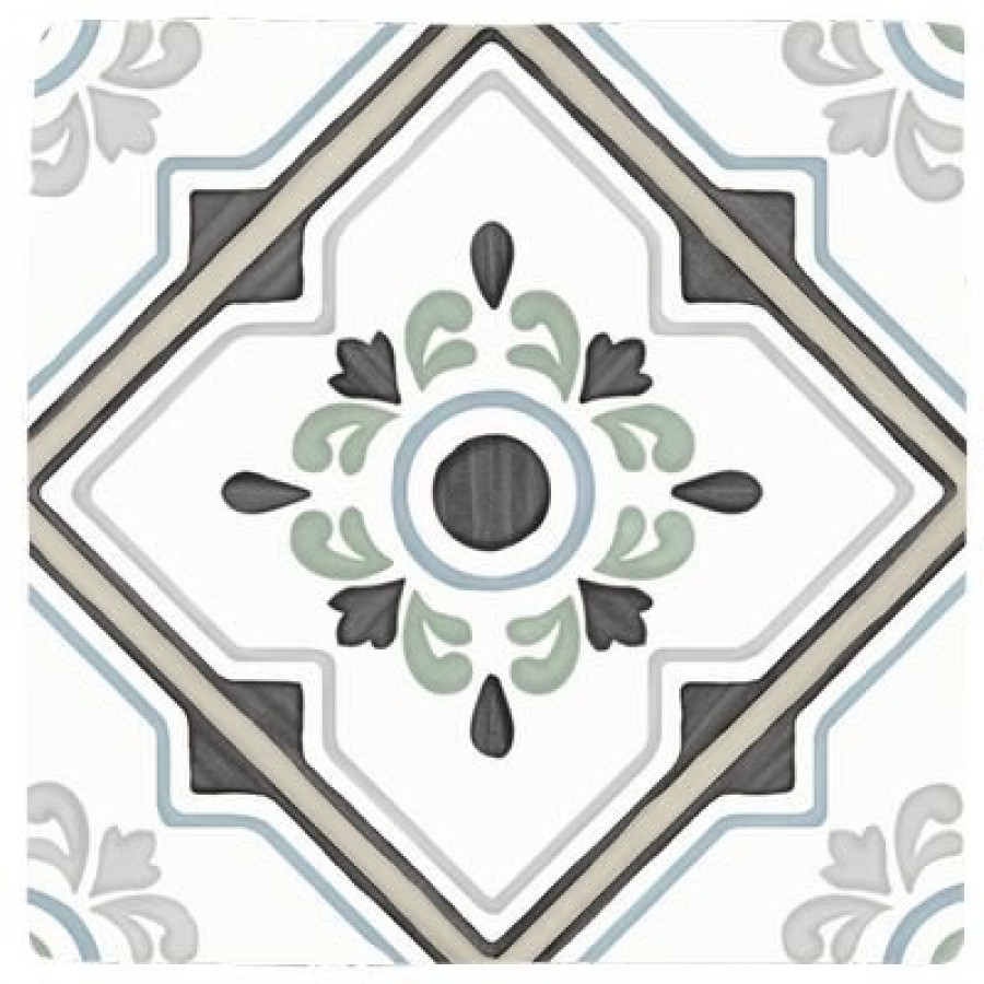 Плитка Tanger Sand Bloom 31082 матовая белый с рисунком, краска, штукатурка 12x12 Harmony