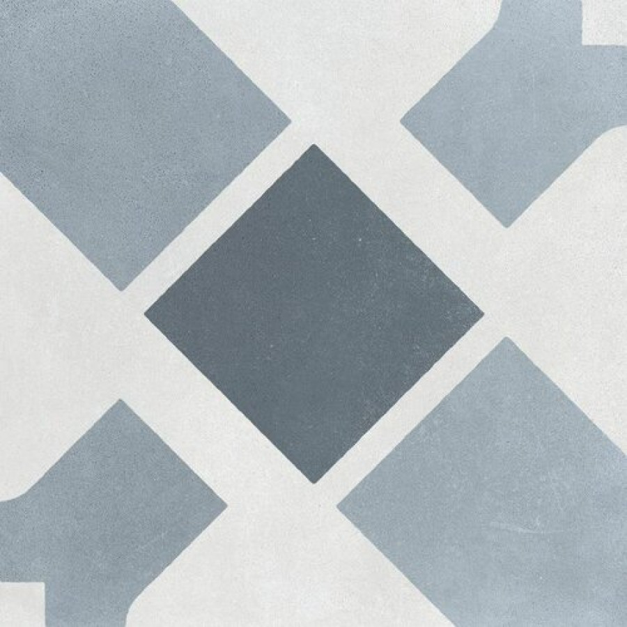 Плитка Havana White Cross 223 24764 матовая серый с рисунком, бетон, цемент 22x22 10мм Harmony