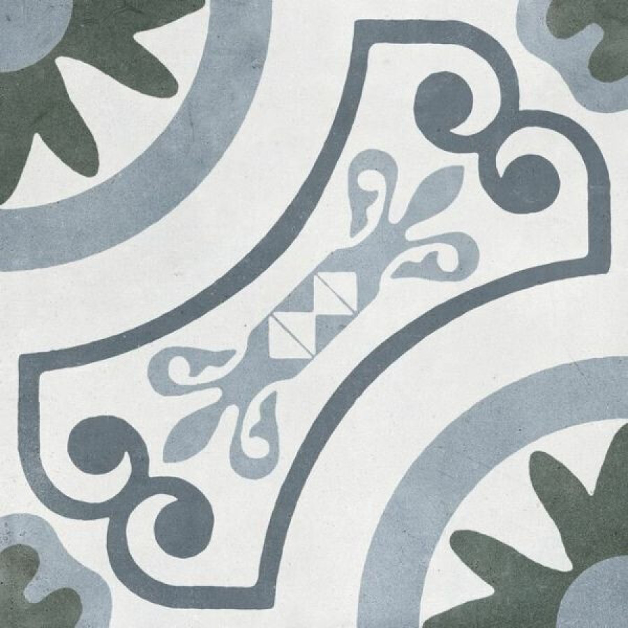 Плитка Havana White Garden 223 9 37272 матовая мультиколор с рисунком, краска, штукатурка, бетон, цемент 22x22 9мм Harmony