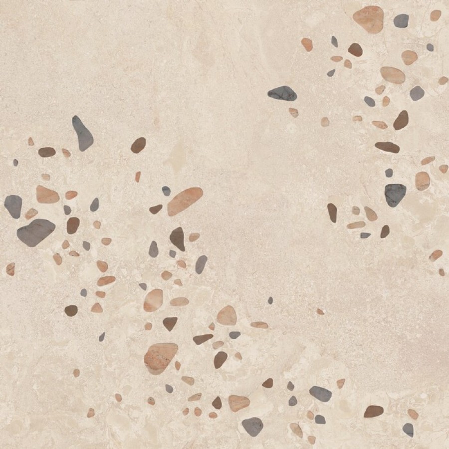 Плитка Awen Sand Decor Nat 9Mm R 40808 мультиколор, бежевый терраццо, камень 90x90 9мм Harmony