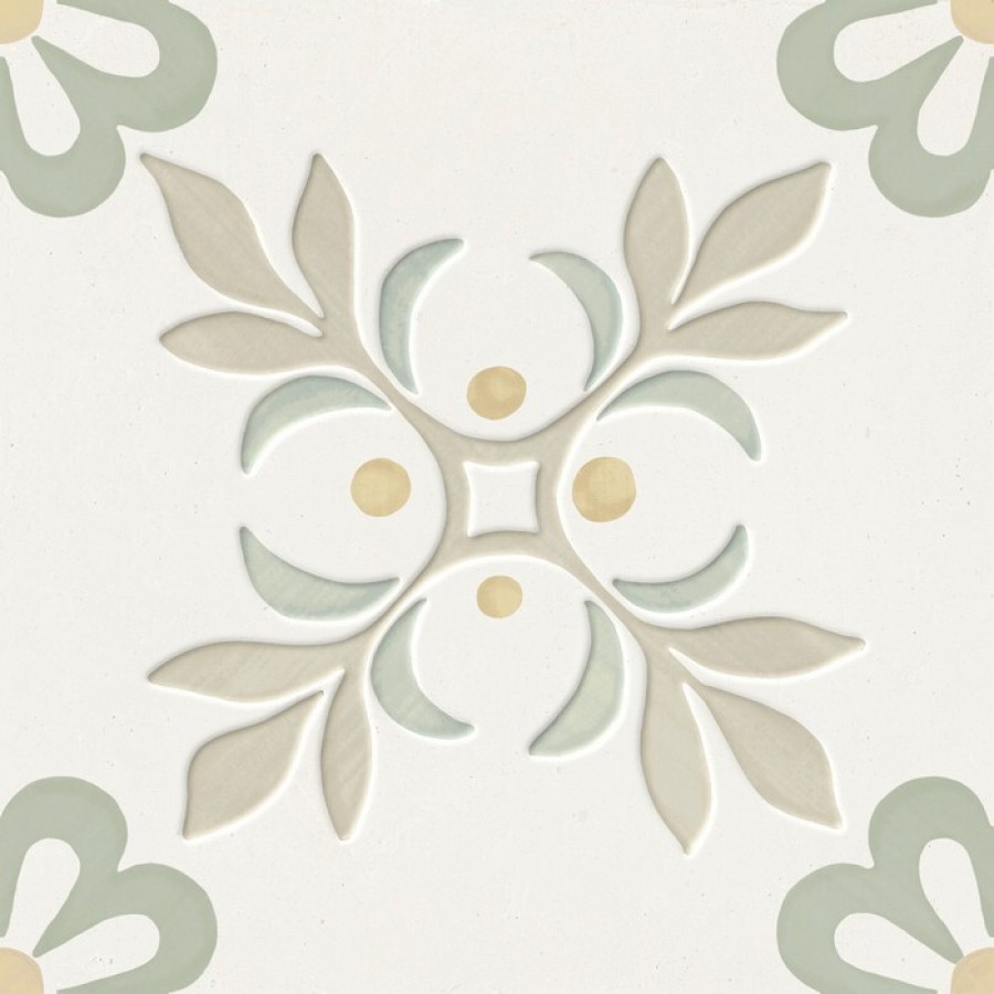 Плитка Llevant Taupe Garden Lt 40464 мультиколор, серый, белый с рисунком, краска, штукатурка 22x22 Harmony