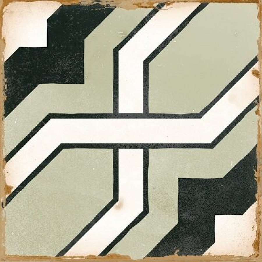 Плитка 13x13 Casablanca Torres 29417 матовая зеленый с рисунком Harmony