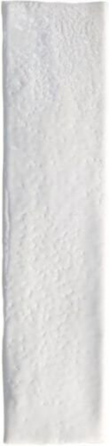 Плитка 25x6 9мм Sunset White 8 37339 глянцевая белый камень, однотонная Harmony