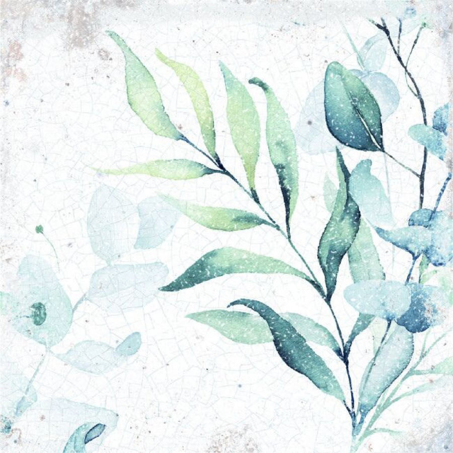 Плитка 15x15 Mayolica Woods 37816 глянцевая белый, мультиколор с рисунком Harmony