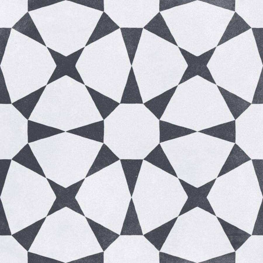 Плитка 22x22 9мм Cuban White Star 22,3 9 37243 матовая белый бетон, цемент, с рисунком Harmony