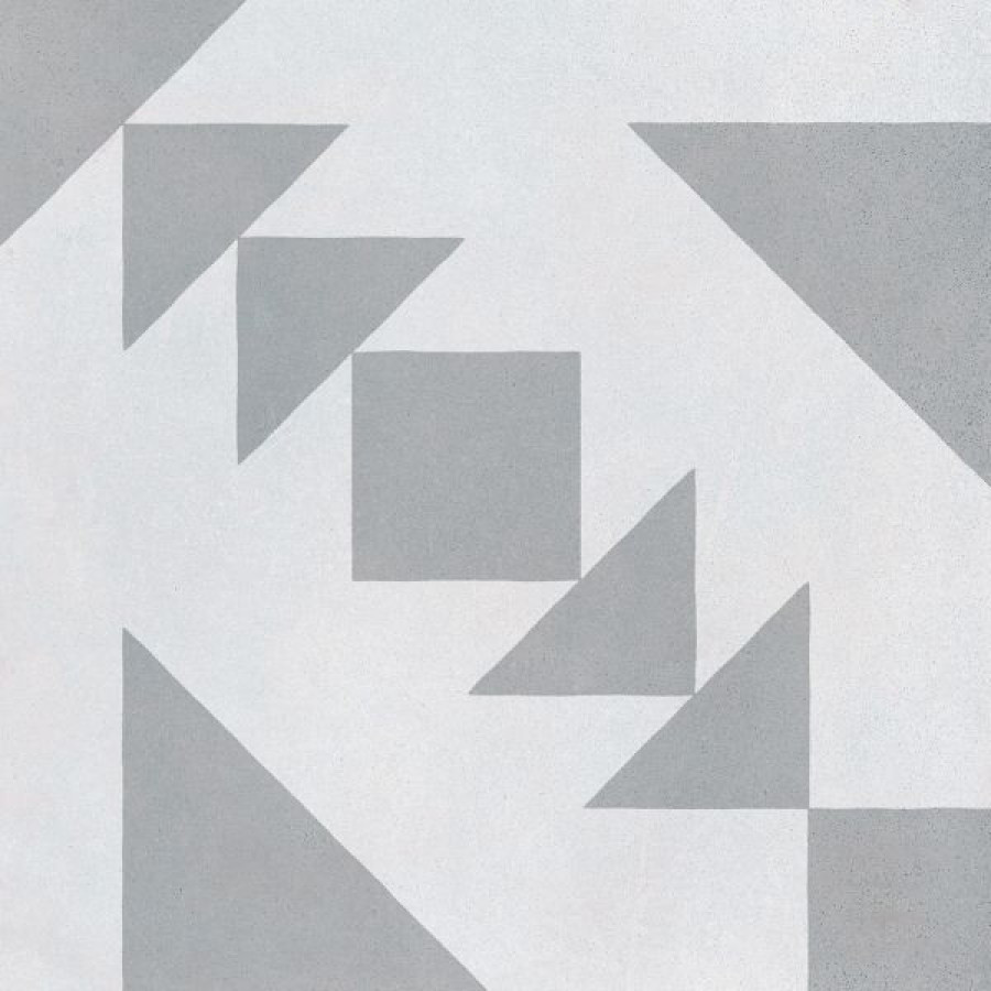 Плитка 22x22 9мм Cuban Silver Arrow 22,3 9 37238 матовая серый бетон, цемент, с рисунком Harmony