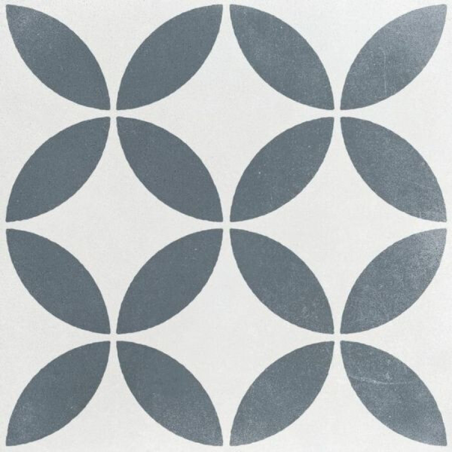 Плитка 22x22 9мм Havana White Petals 22,3 9 37274 матовая белый бетон, цемент, с рисунком Harmony