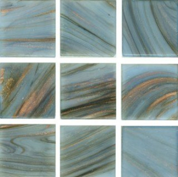 Мозаика 33x33 Irida 2058 5 , Стеклянная I20.58(5) голубой с золотом Irida