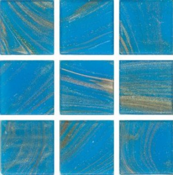 Мозаика 32x32 Irida 1016 5 ,стеклянная I10.16(5) голубой с золотом Irida