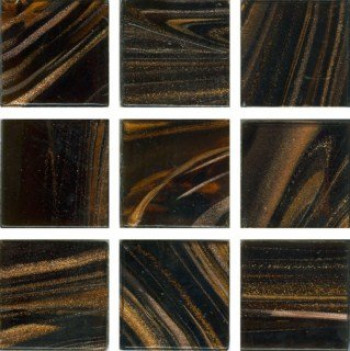 Мозаика 32x32 Irida 1038 5 ,стеклянная I10.38(5) черный с золотом Irida