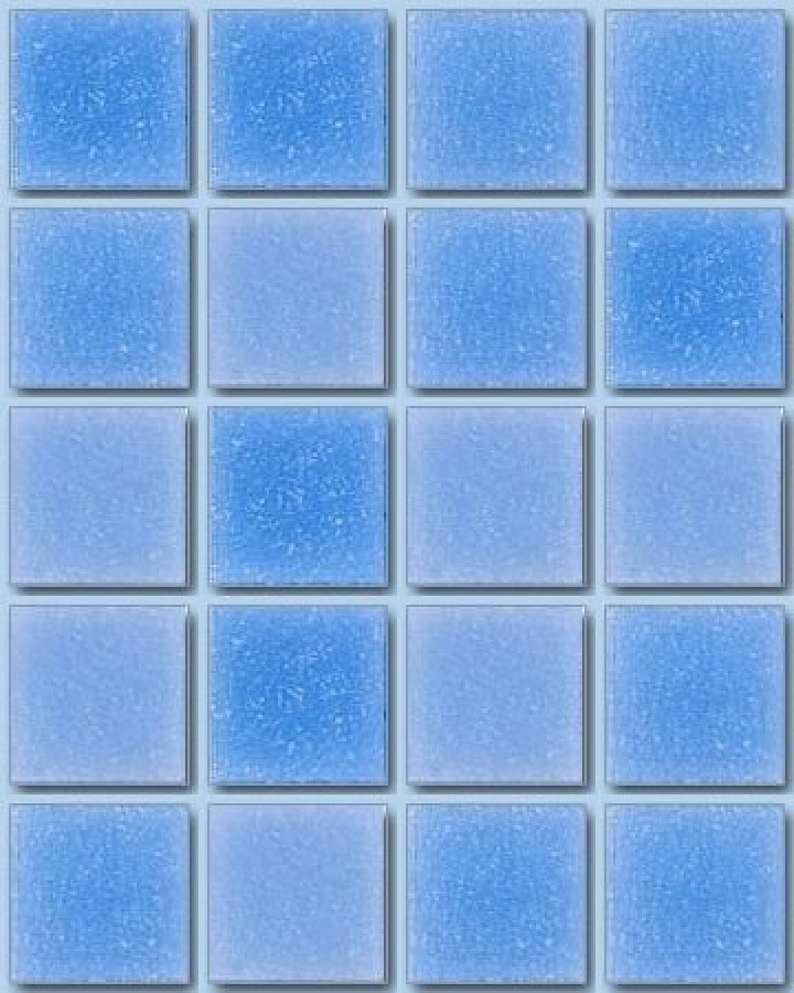 Мозаика 33x33 4мм Sky Blue, Стеклянная Skyblue голубой Irida