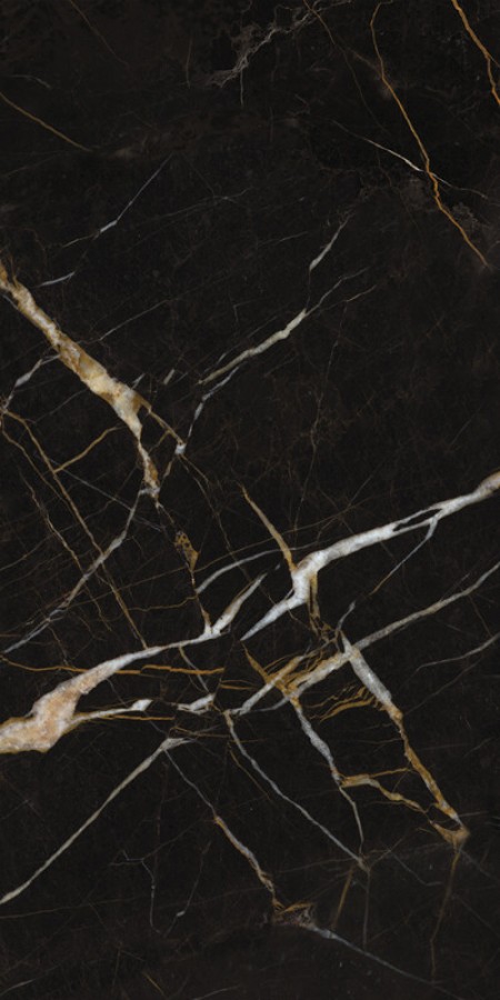Плитка Elements Lux Port Laurent Lappato 2A25 черный мрамор 120x60 9мм Keope Ceramiche