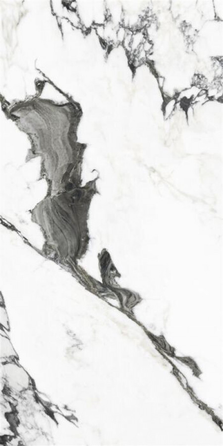 Плитка 120x60 8мм Panda Marble White Pol Rec Gl Por Tl P19707.6 глянцевая белый мрамор Yurtbay