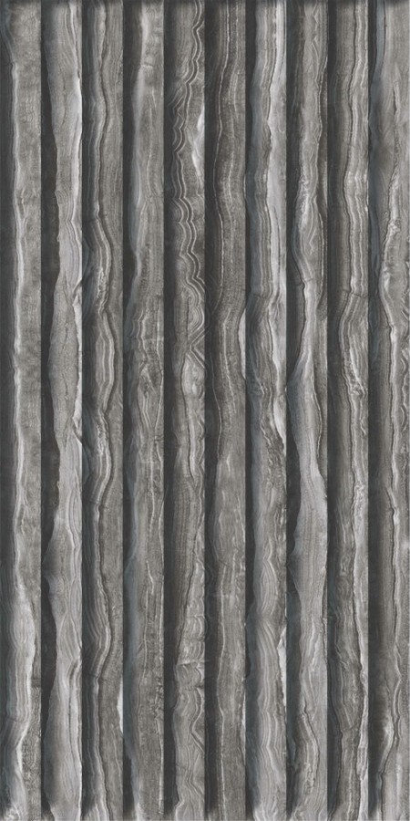 Плитка 60x30 Сити настенная темно-серая рельеф глянцевая темно-серый Axima