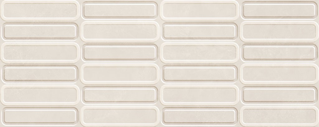Настенная плитка рельефная 75x30 Alure Oval Ivory матовая бежевый Cifre