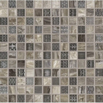 Керамогранит 32x32 Gemstone Mosaico taupe lux чип см глянцевая коричневый Ascot