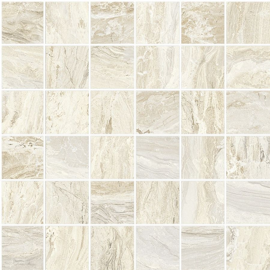 Керамогранит 32x32 Gemstone Mosaico ivory lux чип см глянцевая бежевый Ascot