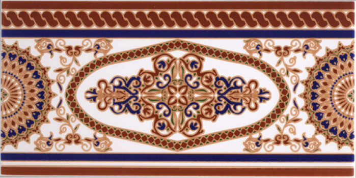 Плитка 28x14 Azahar -tunez cenefa настенная глянцевая белый Cas Ceramica