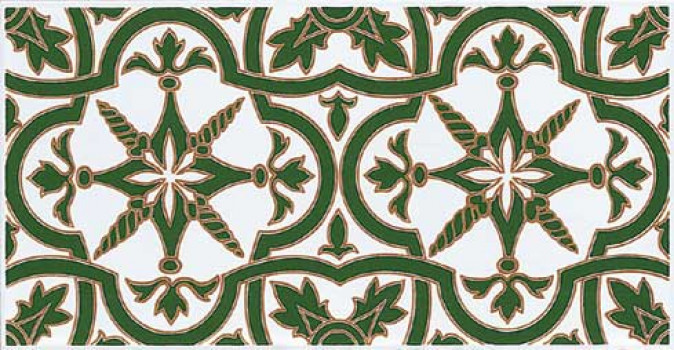 Плитка 28x14 Triana Verde глянцевая зеленый Cas Ceramica