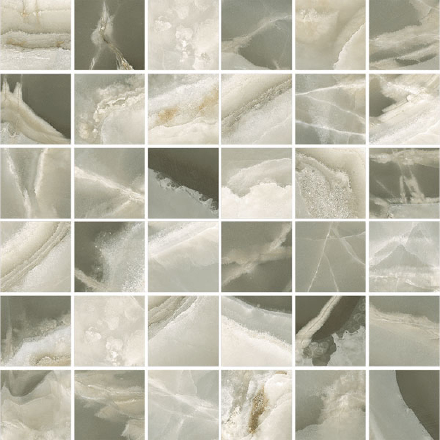 Керамогранит 30x30 мозаика Jade Malachite Mosaico Lev полированная 10мм Cerdomus