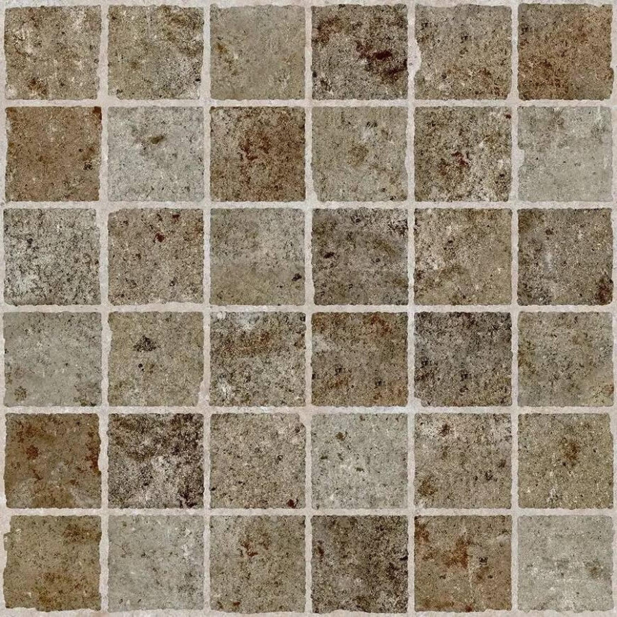 Керамогранит 60x60 Vito Rustic brown sugar см матовая глазурованная коричневый Goldis Tile