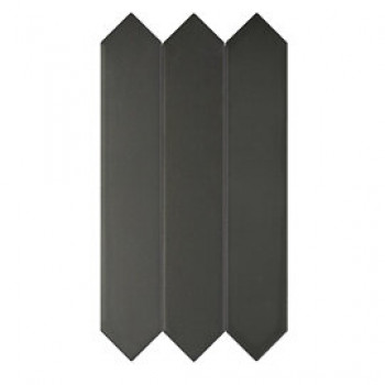 Плитка 24x4 Candy Crayon Graphite 128392 матовая черный однотонная DNA Tiles