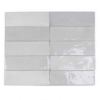Плитка Safi Grey 122104 глянцевая серый однотонная 16x5 8мм DNA Tiles