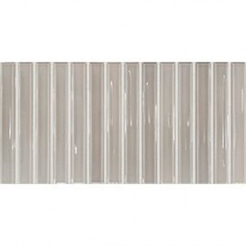 Плитка Flash Bars Lead 133473 глянцевая, 3d серый однотонная, краска, штукатурка 25x13 DNA Tiles