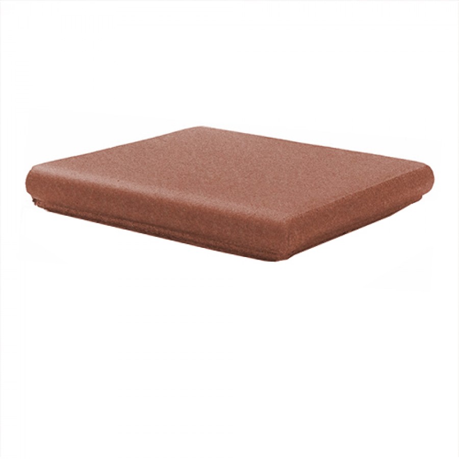 Ступень клинкер 33x33 18мм Natura 018 Red Матовая Rh C Флорент. Угловая матовая красный Canada Gres