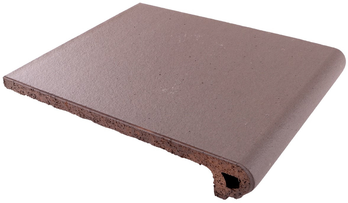 Ступень клинкерная 33x24 Natura 017 Brown R11 противоскользящая коричневый темный 18мм Canada Gres