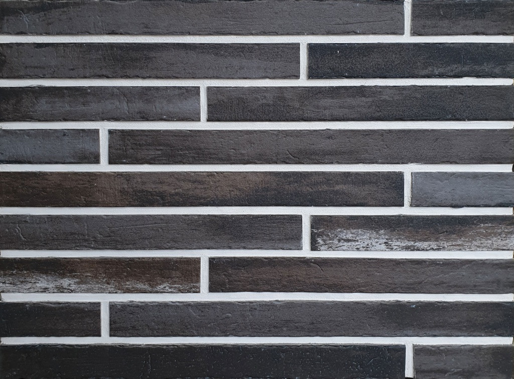 Плитка клинкерная 47x4 City Int732 Palermo Клинкерная структурированная антрацит, графитово-серый, темно-серый 10мм Dekeramik